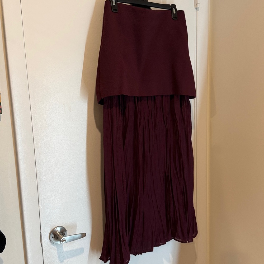 Zara Deep Burgundy Maxi Skirt - Picture 4 of 5